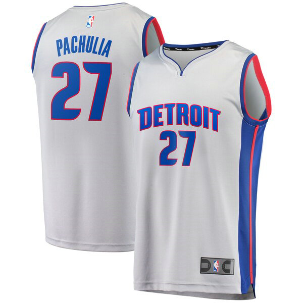 Maillot Detroit Pistons Homme Zaza Pachulia 27 Statement Edition Gris